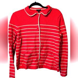 Talbot's Pink Blazer Button Up Sweater Size Medium